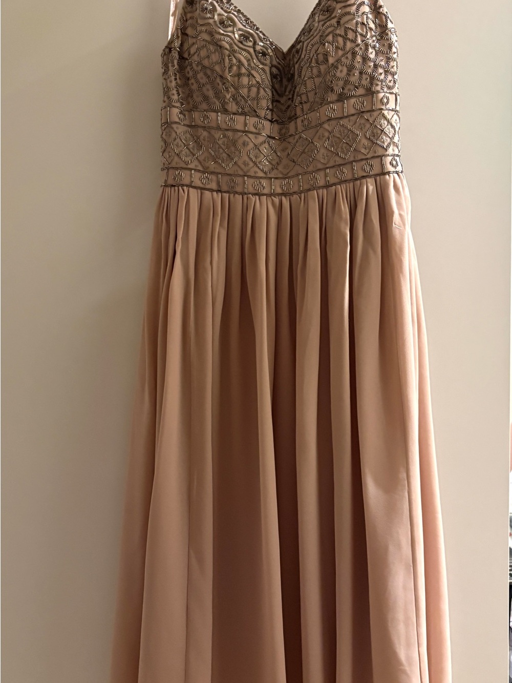 BHLDN Mauve beaded Bodice Midi Dress